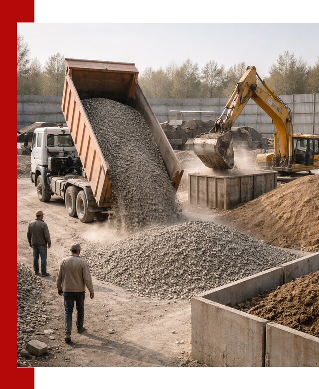 Доставка нерудных материалов с погрузкой и разгрузкой в Заволжье