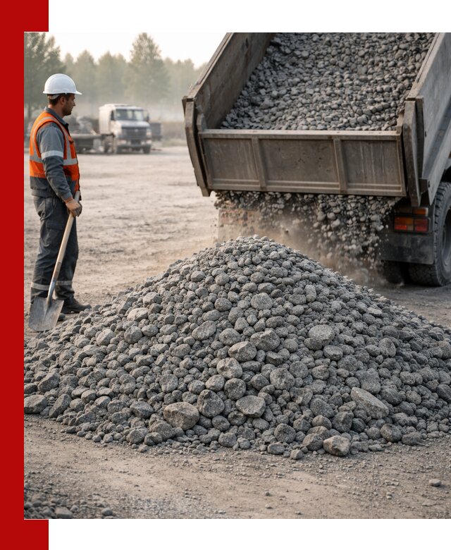 Гранитный щебень фракции 100–201 для строительства в Заволжье