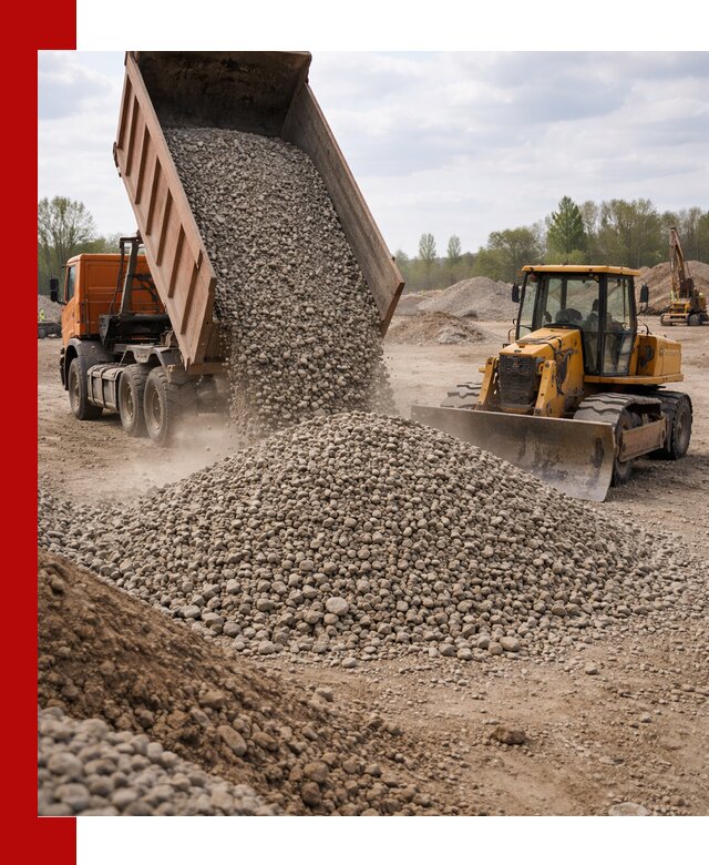 Доставка гравийного щебня фракции 40-70 в Заволжье