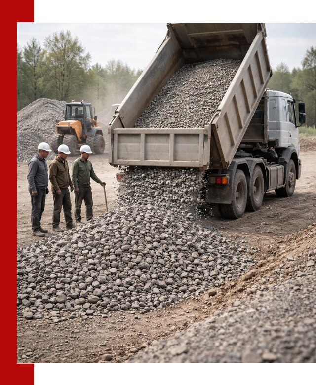 Доставка гравийного щебня фракции 70-120 в Заволжье