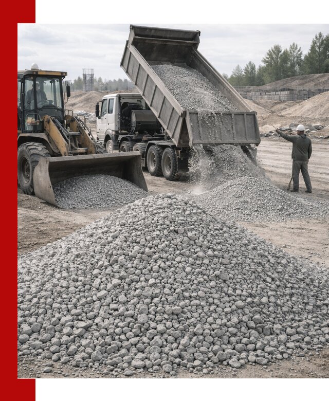 Доставка известнякового щебня фр. 5–20 в Заволжье