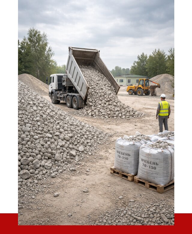 Известняковый щебень фракция 70-150 в Заволжье от 1273 р. | ПРОНЕРУДЗвл