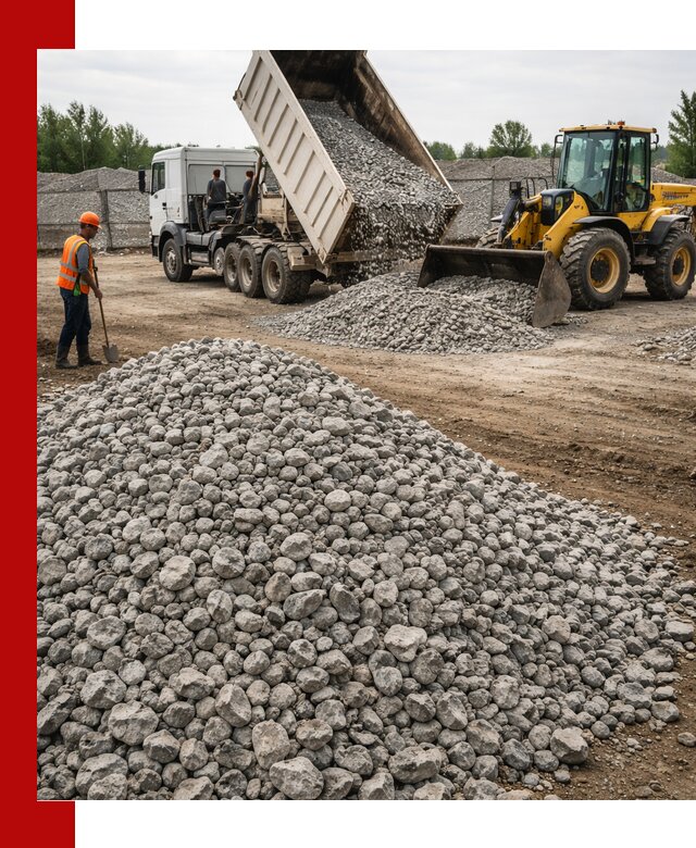 Доставка бетонного щебня фракции 40-70 в Заволжье