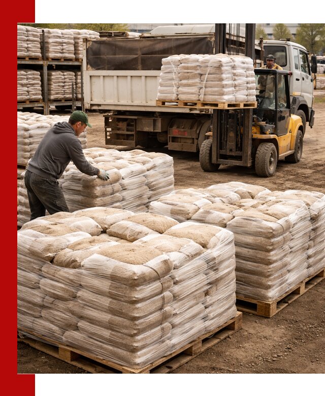 Карьерный песок в мешках с доставкой в Заволжье