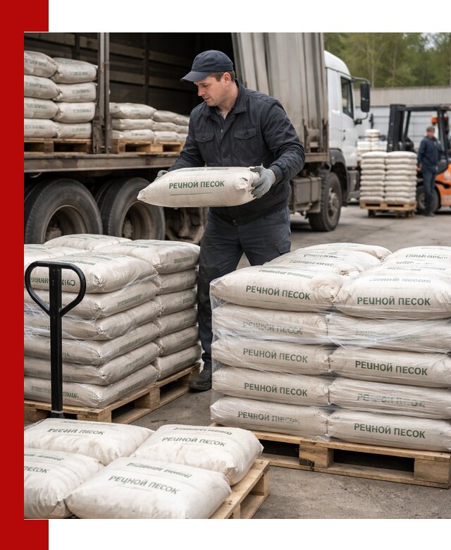 Речной песок в мешках с доставкой в Заволжье