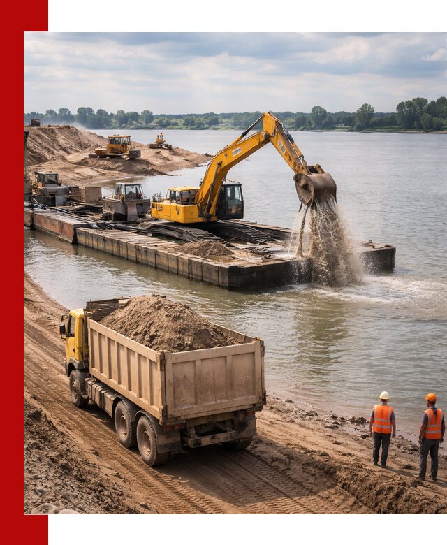 Намывной песок с доставкой в Заволжье оптом и в розницу