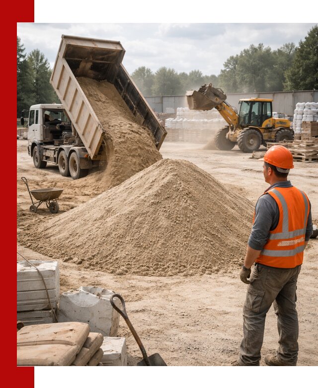 Доставка строительного песка с самосвалом в Заволжье