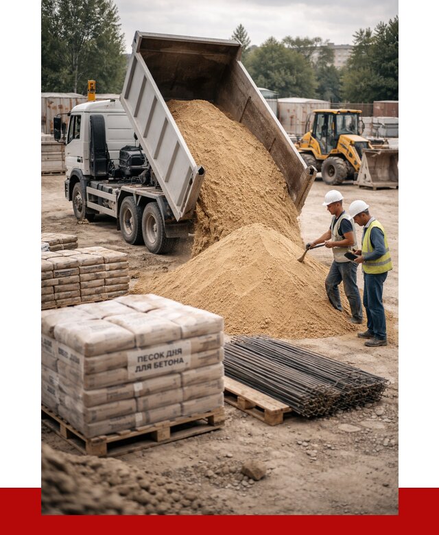 Песок для бетона в Заволжье от 2546 р. с доставкой, ПРОНЕРУДЗвл