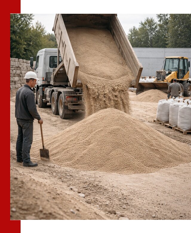 Кварцевый песок фракция 0–3 мм с доставкой в Заволжье