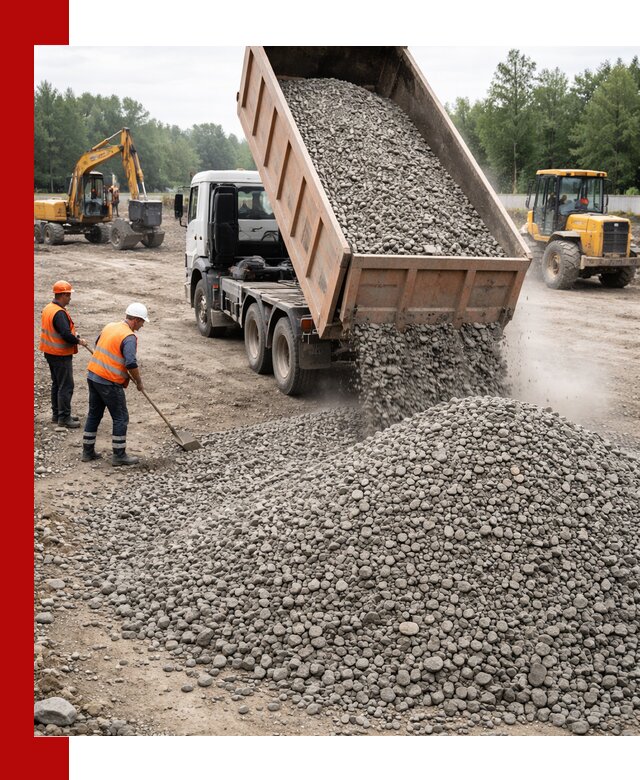 Доставка гравия фракции 40-70 в Заволжье оптом и в розницу