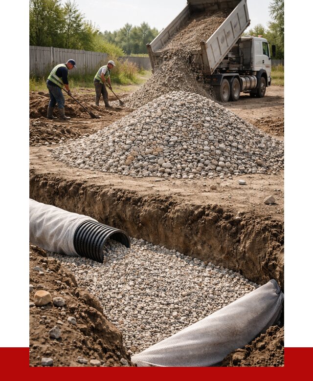 Гравий для дренажа в Заволжье от 2240 р., доставка ПРОНЕРУДЗвл