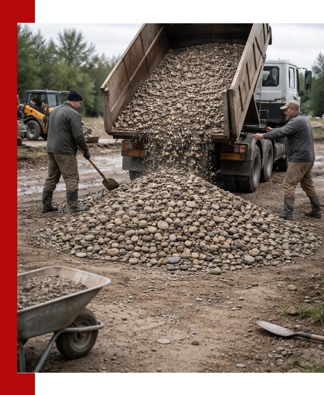 Доставка гальки речной оптом и в розницу в Заволжье