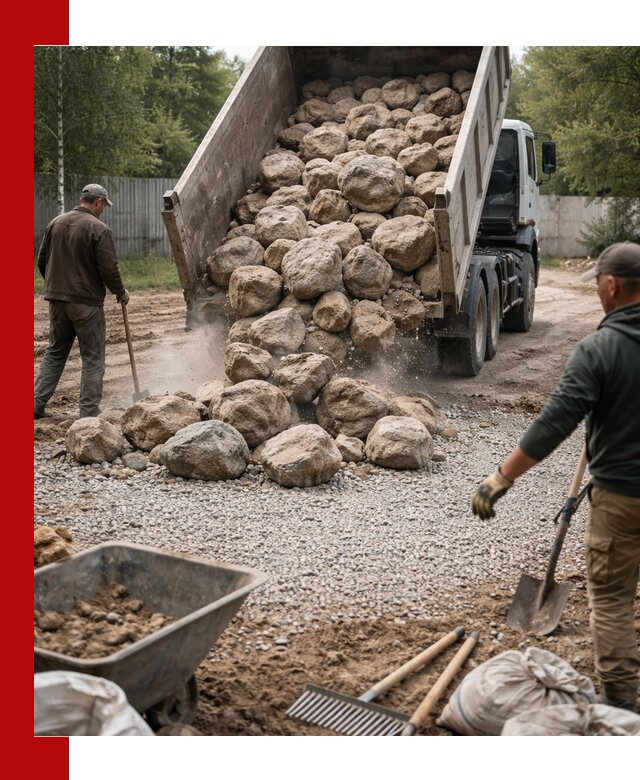 Доставка и укладка булыжника в Заволжье