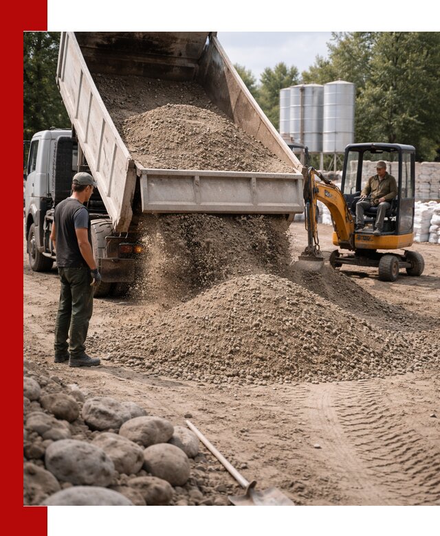 Доставка ПГС С3 в Заволжье самосвалами и миксерами