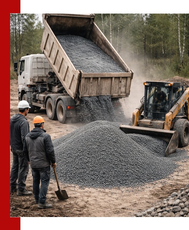 Гранитный отсев 0-5 с доставкой и разгрузкой в Заволжье