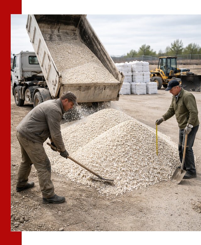 Мраморная крошка с доставкой и разгрузкой в Заволжье