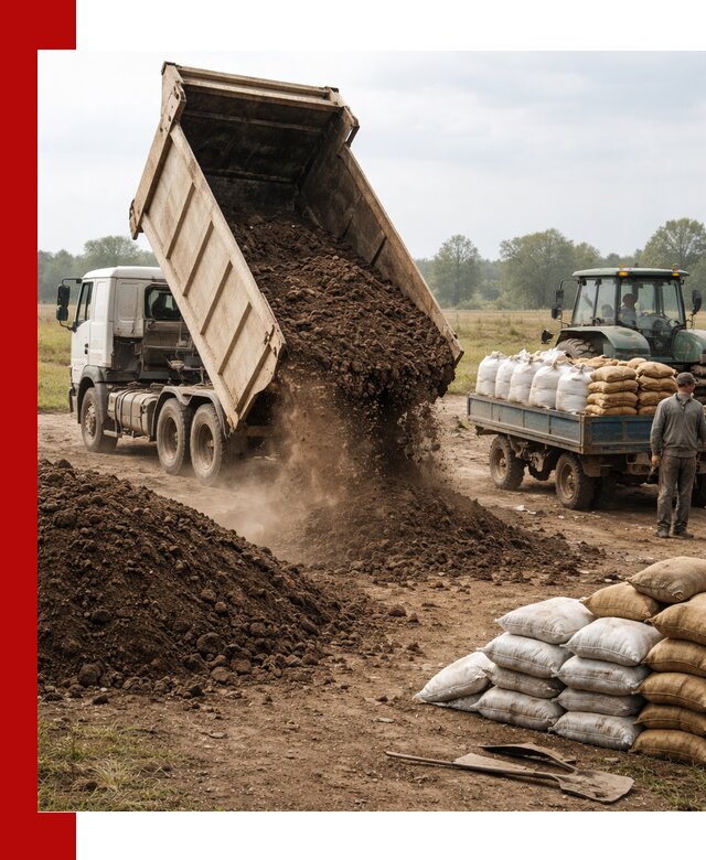Доставка грунта и удобрений оптом в Заволжье для сельхоз и строительства