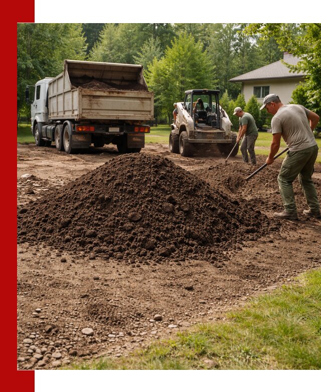 Доставка и укладка грунта для газона в Заволжье