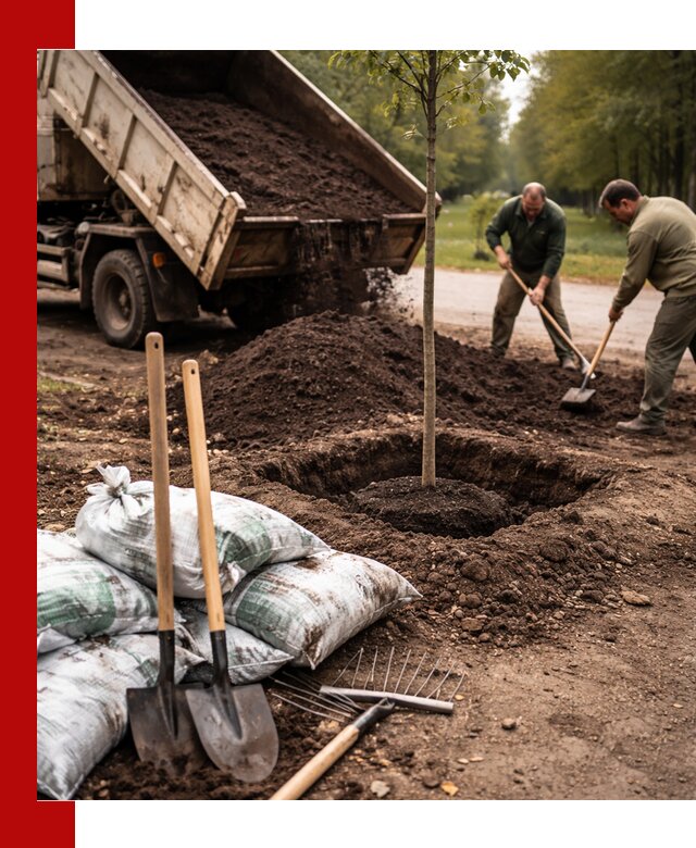 Грунт для посадки деревьев в Заволжье — доставка и подготовка почвы