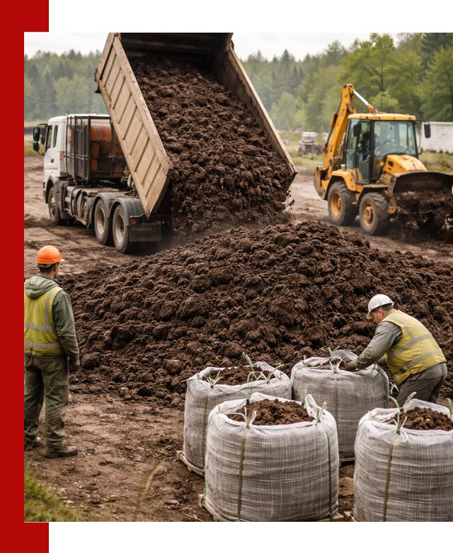 Доставка нейтрального торфа в Заволжье оптом и в розницу