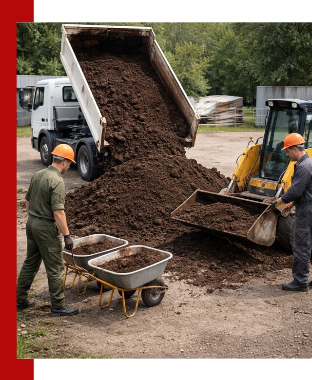 Доставка торфо-земляной смеси в Заволжье для огорода и ландшафта