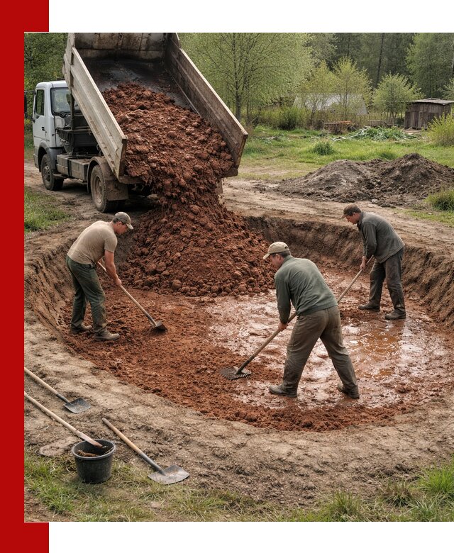 Купить качественную глину для пруда в Заволжье