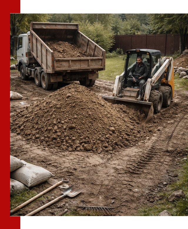 Суглинок для планировки участков в Заволжье с доставкой и выгрузкой