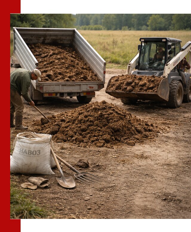 Доставка конского навоза в Заволжье с разгрузкой и доставкой на объект