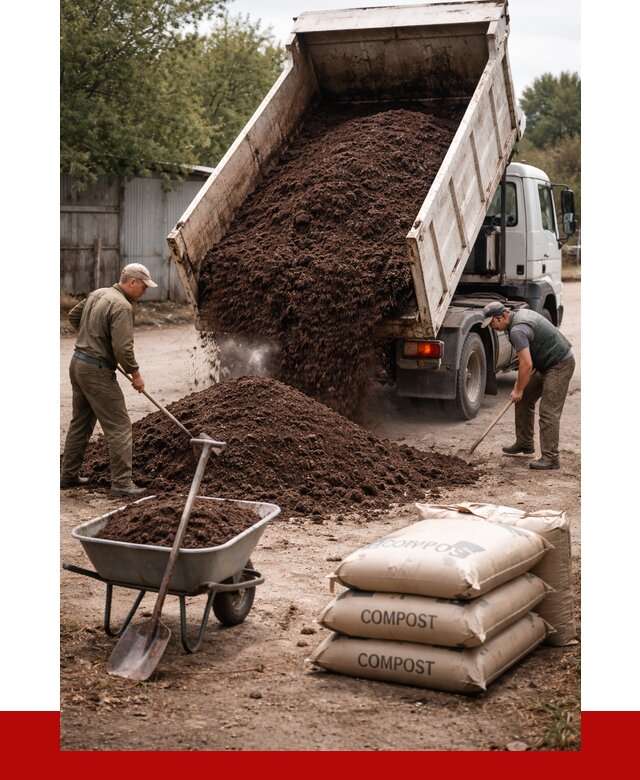 Купить компост в Заволжье от 4277 р. за куб с доставкой | ПРОНЕРУДЗвл