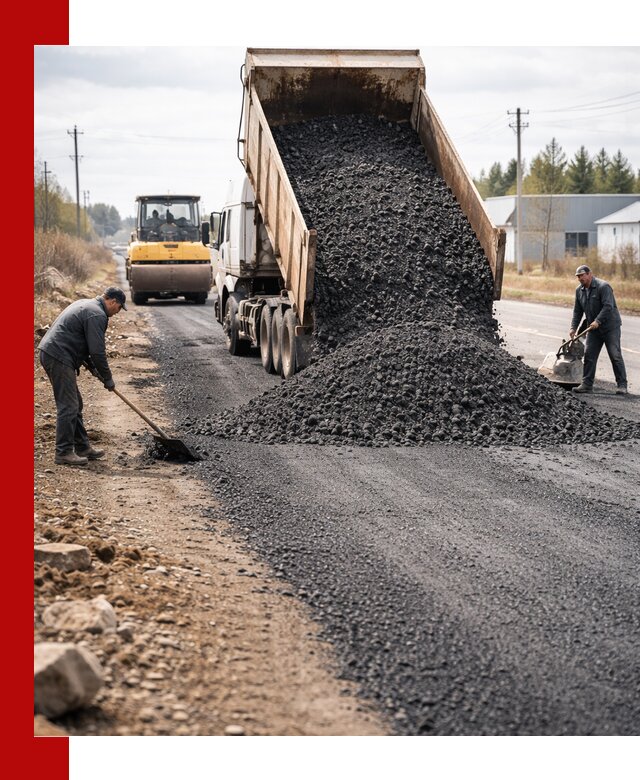 Асфальтовая крошка для дорог в Заволжье — поставка и доставка