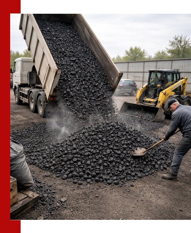 Доставка угля орех в Заволжье оптом и в розницу
