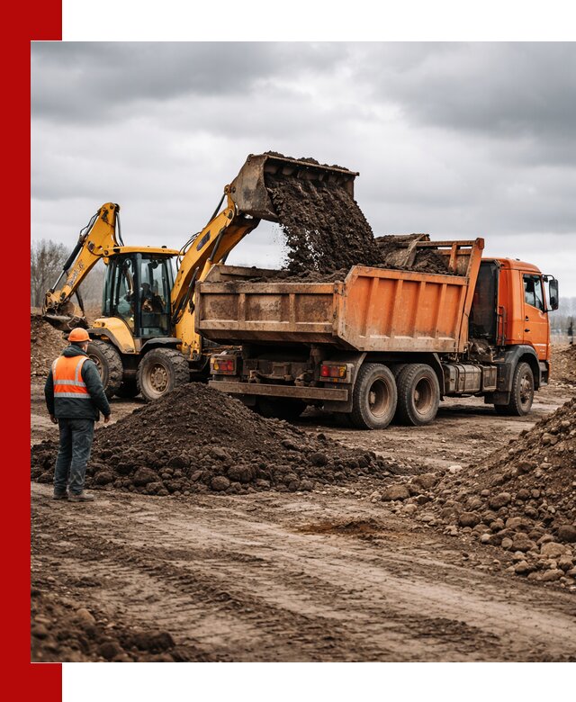 Вывоз грунта и строительного мусора в Заволжье грузовыми самосвалами