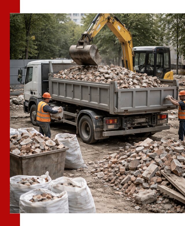 Вывоз строительного мусора в Заволжье с самосвалами и контейнерами