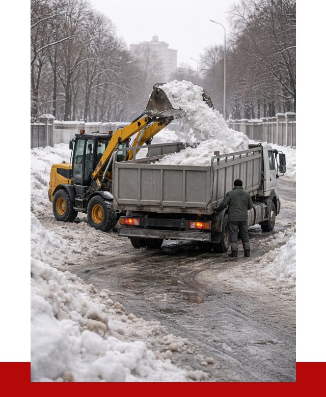 Вывоз снега с погрузкой в Заволжье от 3564 р. ПРОНЕРУДЗвл