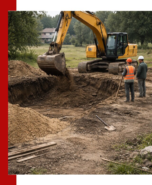 Рытье котлована под фундамент в Заволжье (быстро и недорого)